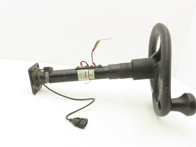 Linde 12855421000 Forklift Steering Wheel & Column W/Horn Removed From E32CL