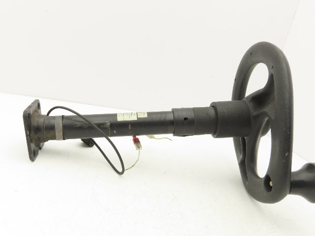 Linde 12855421000 Forklift Steering Wheel & Column W/Horn Removed From E32CL