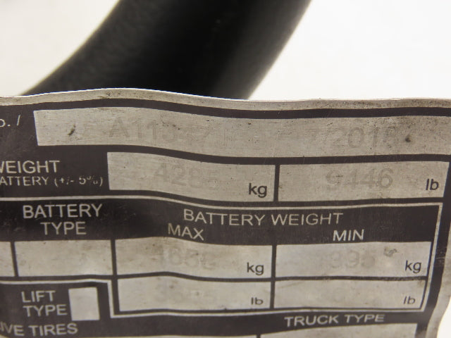 Linde 12855421000 Forklift Steering Wheel & Column W/Horn Removed From E32CL