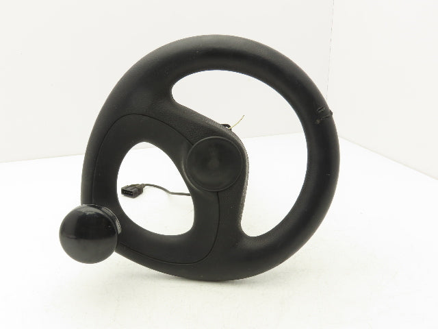 Linde 12855421000 Forklift Steering Wheel & Column W/Horn Removed From E32CL