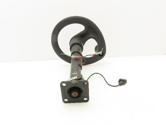 Linde 12855421000 Forklift Steering Wheel & Column W/Horn Removed From E32CL