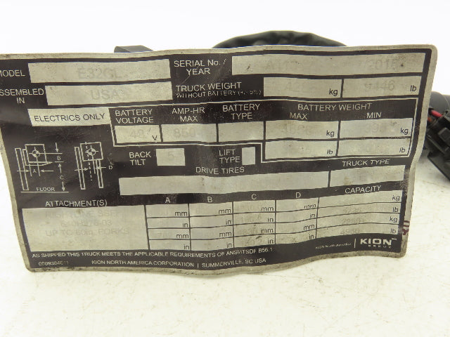 Linde 0009701238 Forklift Electric Forklift Lighting Switch Control Off E32CL