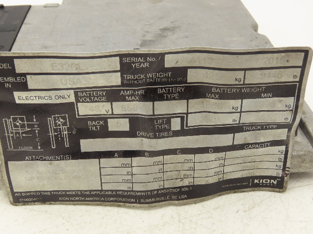 Linde 390 360 15 18 Forklift Motor Controller 48VDC Removed From E32CL