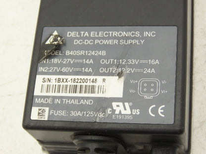 Delta Electronics B40SR12424B DC Power Supply 24VDC Input 12VDC Output Off E32CL