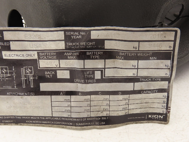 Linde Forklift Steering Column Cover Plastic Shroud Removed From E32CL READ