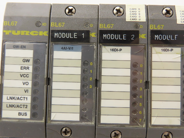 Turck GW-EN 4AI-V/I 16DI-P BL67 Digital Input Output Base Station BL67-B-1M23-19