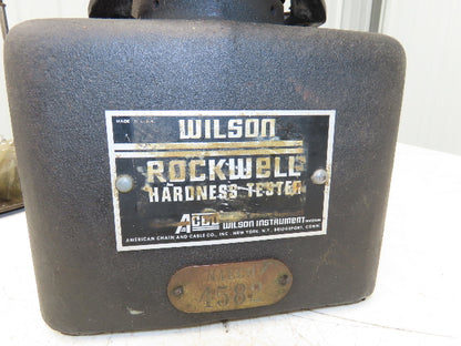 Wilson Rockwell Model 4 JR Hardness Tester Metal Testing Zerominder