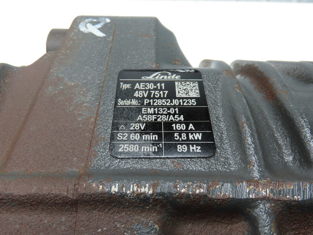 Linde AE30-11 Forklift Dual-Wheel & Motor Front Axle Assembly 14 Lug Off E32CL