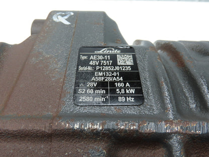 Linde AE30-11 Forklift Dual-Wheel & Motor Front Axle Assembly 14 Lug Off E32CL