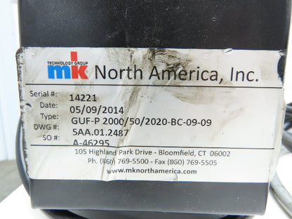 MK North America GUF-P 2000 50mm x 2020mm Belt Conveyor 115V Variable Speed READ