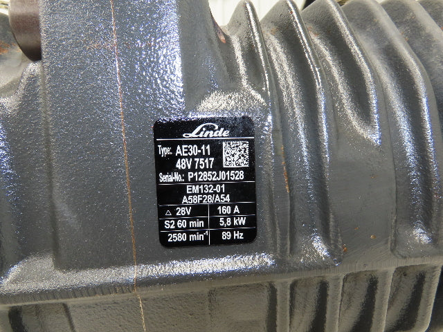 Linde AE30-11 Forklift Dual-Wheel & Motor Front Axle Assembly 14 Lug Off E32CL