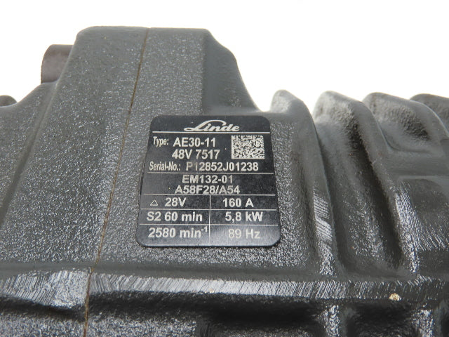 Linde AE30-11 Forklift Dual-Wheel & Motor Front Axle Assembly 14 Lug Off E32CL