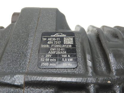Linde AE30-11 Forklift Dual-Wheel & Motor Front Axle Assembly 14 Lug Off E32CL