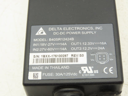 Delta Electronics B40SR12424B DC Power Supply 24VDC Input 12VDC Output Off E32CL