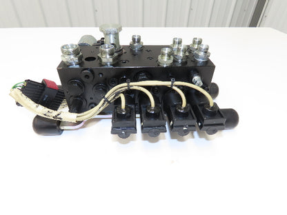 Linde L0009443761 Hydraulic 4-Lever Spool Valve Forklift Mast Control Off E32CL
