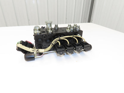 Linde L0009443761 Hydraulic 4-Lever Spool Valve Forklift Mast Control Off E32CL