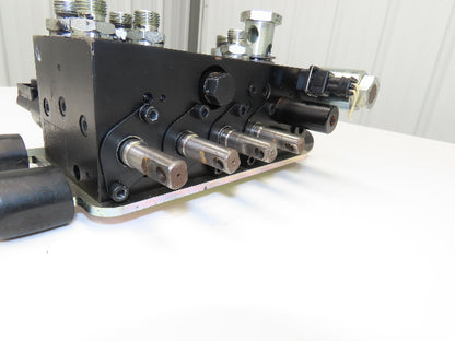 Linde L0009443761 Hydraulic 4-Lever Spool Valve Forklift Mast Control Off E32CL