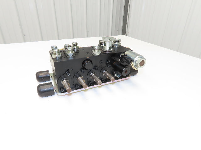 Linde L0009443761 Hydraulic 4-Lever Spool Valve Forklift Mast Control Off E32CL