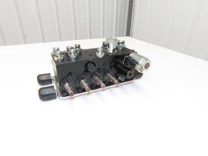 Linde L0009443761 Hydraulic 4-Lever Spool Valve Forklift Mast Control Off E32CL