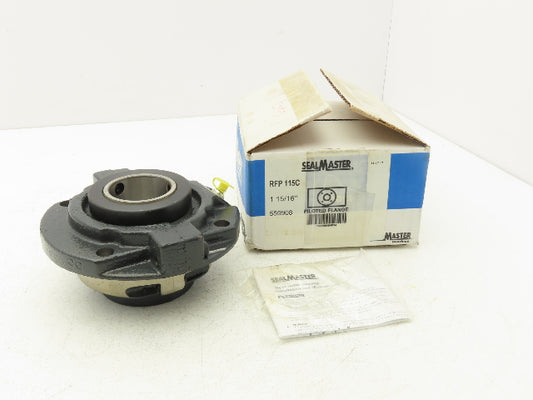 Seal Master RFP 115C Flange Mount Roller Bearing 1-15/16" ID Locking Collars