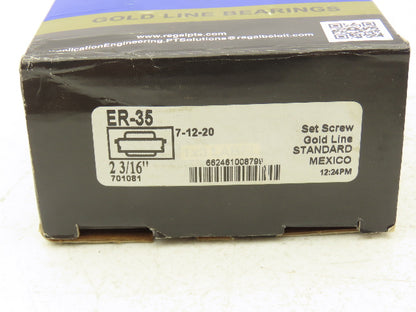 Seal Master ER-35 Ball Insert Bearing 2-3/16" Bore x 3.937" OD x 2.188 Width