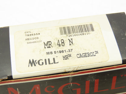 McGill MR48N Cagerol Machined Roller Bearing 3" ID x 3.75" OD x 1.5" W Lot of 2