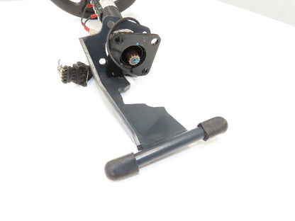 Linde 12855421000 Forklift Steering Wheel & Column W/Horn Removed From E32CL