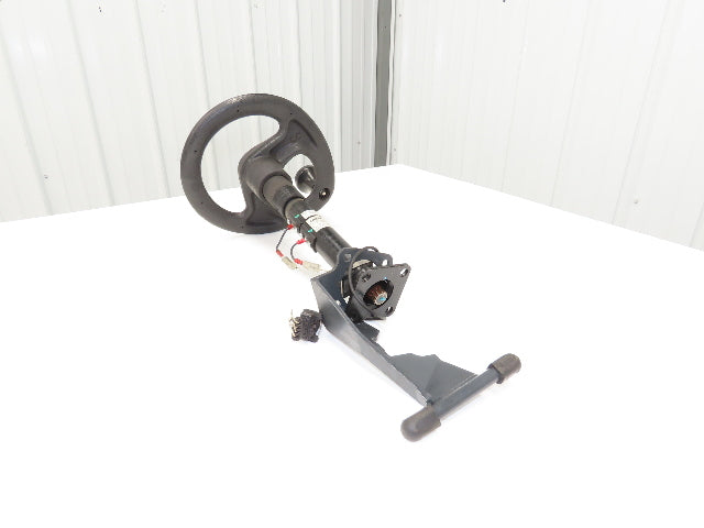 Linde 12855421000 Forklift Steering Wheel & Column W/Horn Removed From E32CL