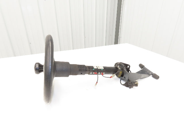 Linde 12855421000 Forklift Steering Wheel & Column W/Horn Removed From E32CL
