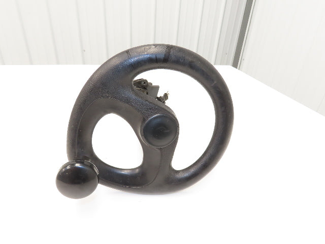 Linde 12855421000 Forklift Steering Wheel & Column W/Horn Removed From E32CL