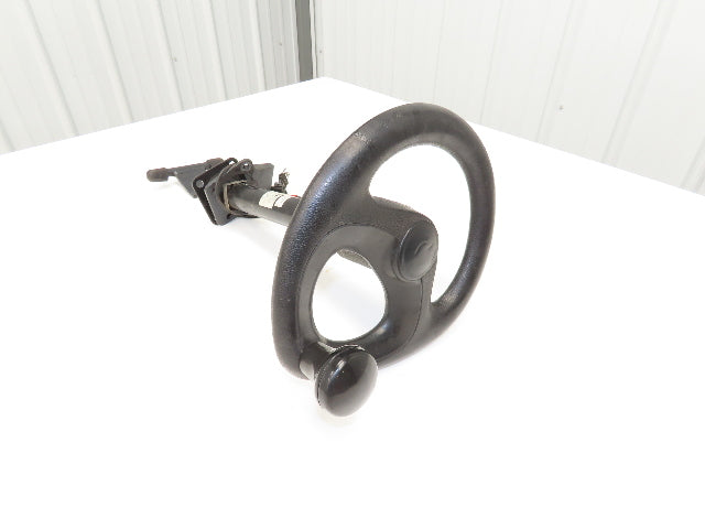 Linde 12855421000 Forklift Steering Wheel & Column W/Horn Removed From E32CL