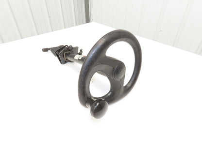 Linde 12855421000 Forklift Steering Wheel & Column W/Horn Removed From E32CL