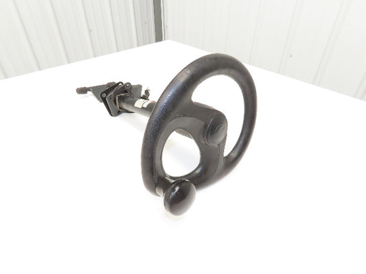 Linde 12855421000 Forklift Steering Wheel & Column W/Horn Removed From E32CL