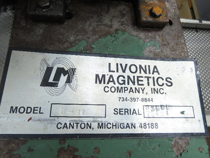 Livonia B-11 Magnetic Slide Chip Conveyor 11"W x 121"L Belt-Less 230/460V 3PH