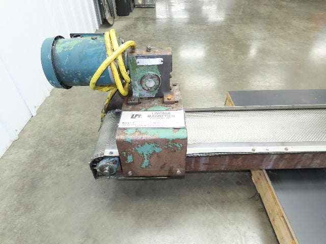 Livonia B-11 Magnetic Slide Chip Conveyor 11"W x 121"L Belt-Less 230/460V 3PH