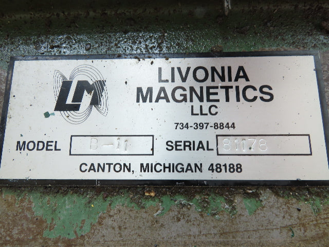Livonia B-11 Magnetic Slide Chip Conveyor 11"W x 121"L Belt-Less 230/460V 3PH