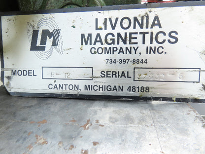 Livonia B-12 Magnetic Slide Chip Conveyor 12"W x 109"L Belt-Less 230/460V 3PH