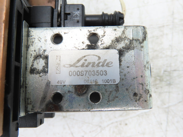 Linde 0009703503 Forklift Motor Contactor Assembly 48VDC Removed From E32CL