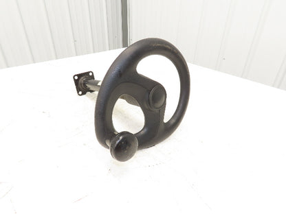 Linde 12855421000 Forklift Steering Wheel & Column W/Horn Removed From E32CL