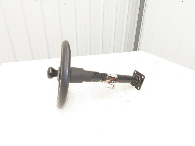 Linde 12855421000 Forklift Steering Wheel & Column W/Horn Removed From E32CL