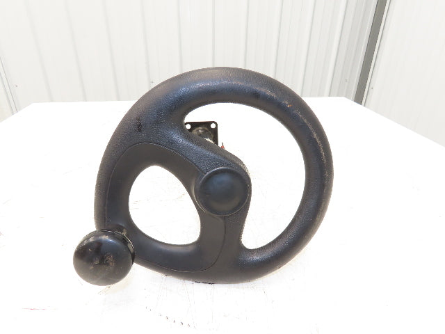 Linde 12855421000 Forklift Steering Wheel & Column W/Horn Removed From E32CL