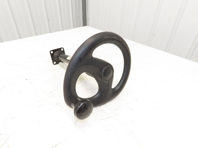 Linde 12855421000 Forklift Steering Wheel & Column W/Horn Removed From E32CL