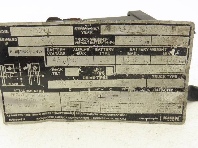 Linde 0009732997 Forklift Forward Reverse Selector Directional Switch Off E32CL