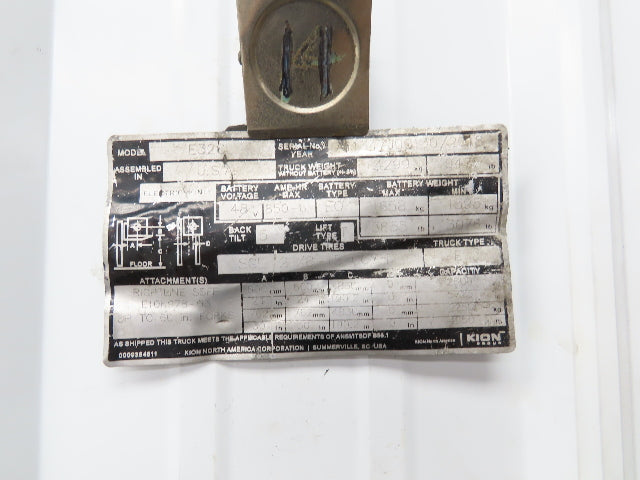 Linde Forklift Parking Emergency Brake Assembly Removed From E32CL