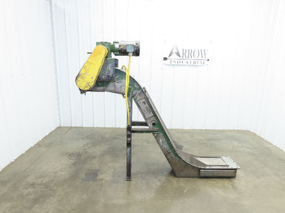 Livonia B-11 11"W x 73"L Magnetic Incline Chip Conveyor 38" Discharge 230/460V