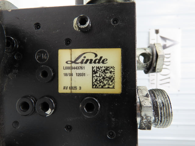 Linde L0009443761 Hydraulic 4-Lever Spool Valve Forklift Mast Control Off E32CL