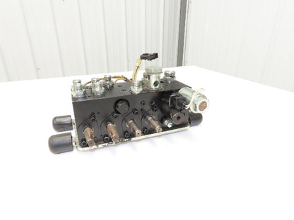 Linde L0009443761 Hydraulic 4-Lever Spool Valve Forklift Mast Control Off E32CL