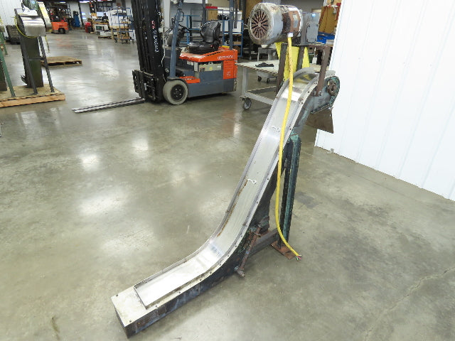 8"W x 58"L Magnetic Incline Chip Conveyor Belt-Less 37" Discharge 230/460V 3PH