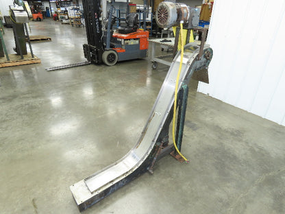 8"W x 58"L Magnetic Incline Chip Conveyor Belt-Less 37" Discharge 230/460V 3PH