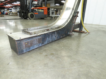 8"W x 58"L Magnetic Incline Chip Conveyor Belt-Less 37" Discharge 230/460V 3PH